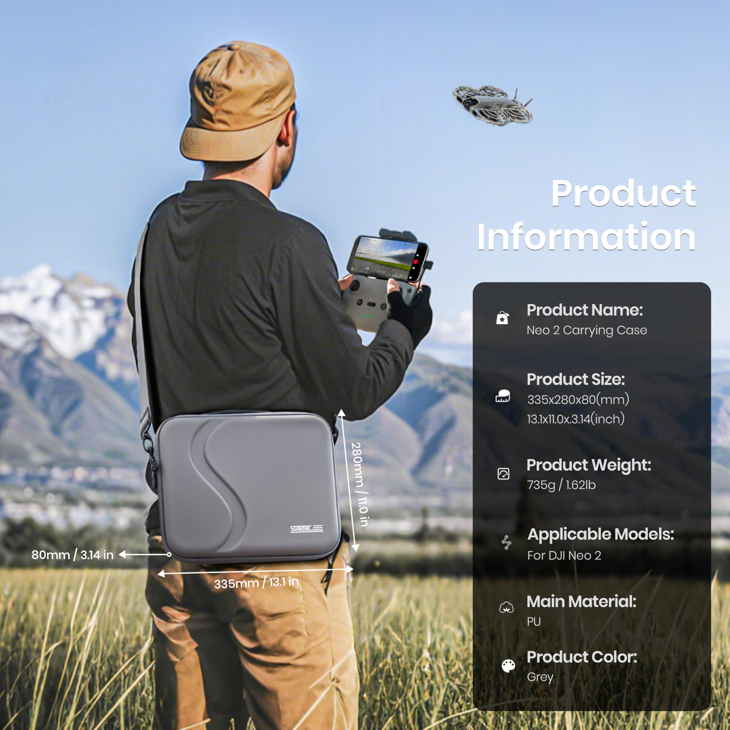 Drone Controller Hood - Étui de transport pour accessoires DJI